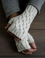 Cabled Fingerless Mitts (Online) / Nov. 15