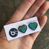 BrickBubble Yarn Heart Earrings