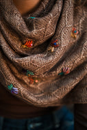 Forager Wrap with Embroidered Flowers / Oct. 3 & Nov. 14