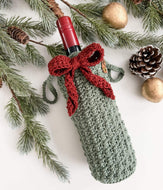 Winterberry Crocheted Wine Cozy / Dec. 12
