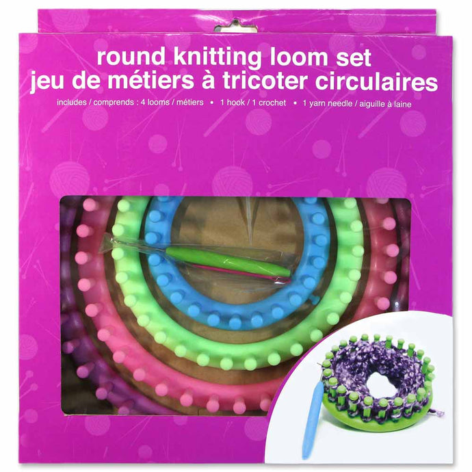 Round Knitting Looms - Set of 4 - Pastel Colours